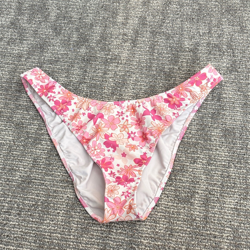 PacSun Pink Floral Bikini Bottoms